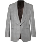 Kingsman - Black Prince of Wales Checked Wool and Silk-Blend Tuxedo Jacket - Black