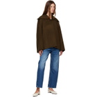 R2W Khaki Nenka Wool Cash Sailor-Collar Jacket
