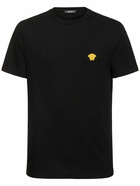 VERSACE Logo Compact Cotton Jersey T-shirt