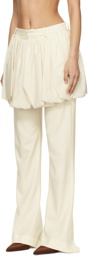 Aaron Esh SSENSE Exclusive Beige Layered Trousers