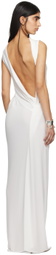 Aaron Esh SSENSE Exclusive White Gathered Maxi Dress