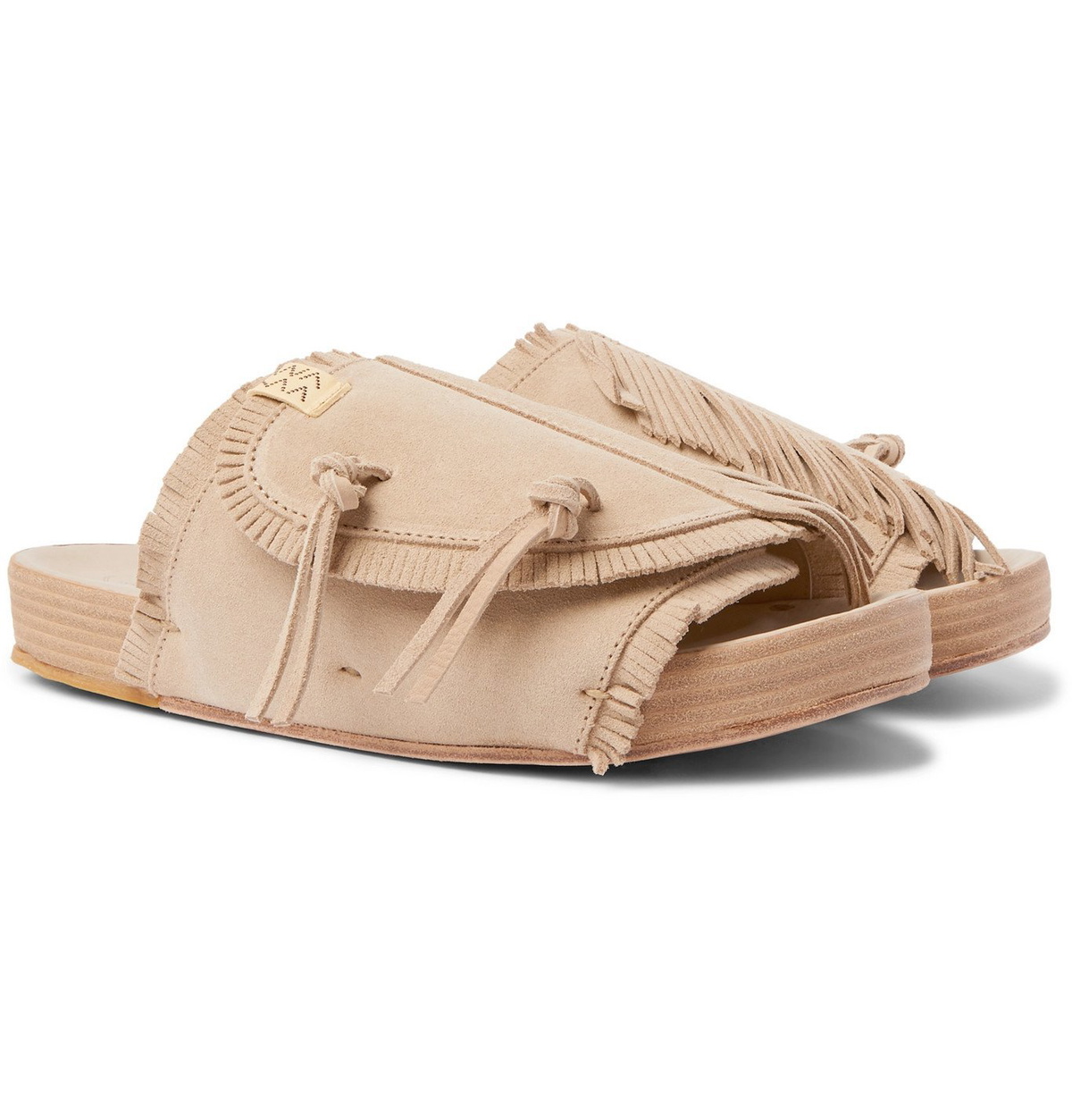 visvim - Christo Shaman-Folk Fringed Suede Sandals - Brown