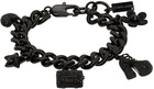 Marc Jacobs Black 'The Pave Mini Icon Charm' Bracelet