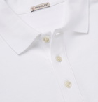 Moncler - Slim-Fit Logo-Appliquéd Cotton-Piqué Polo Shirt - White