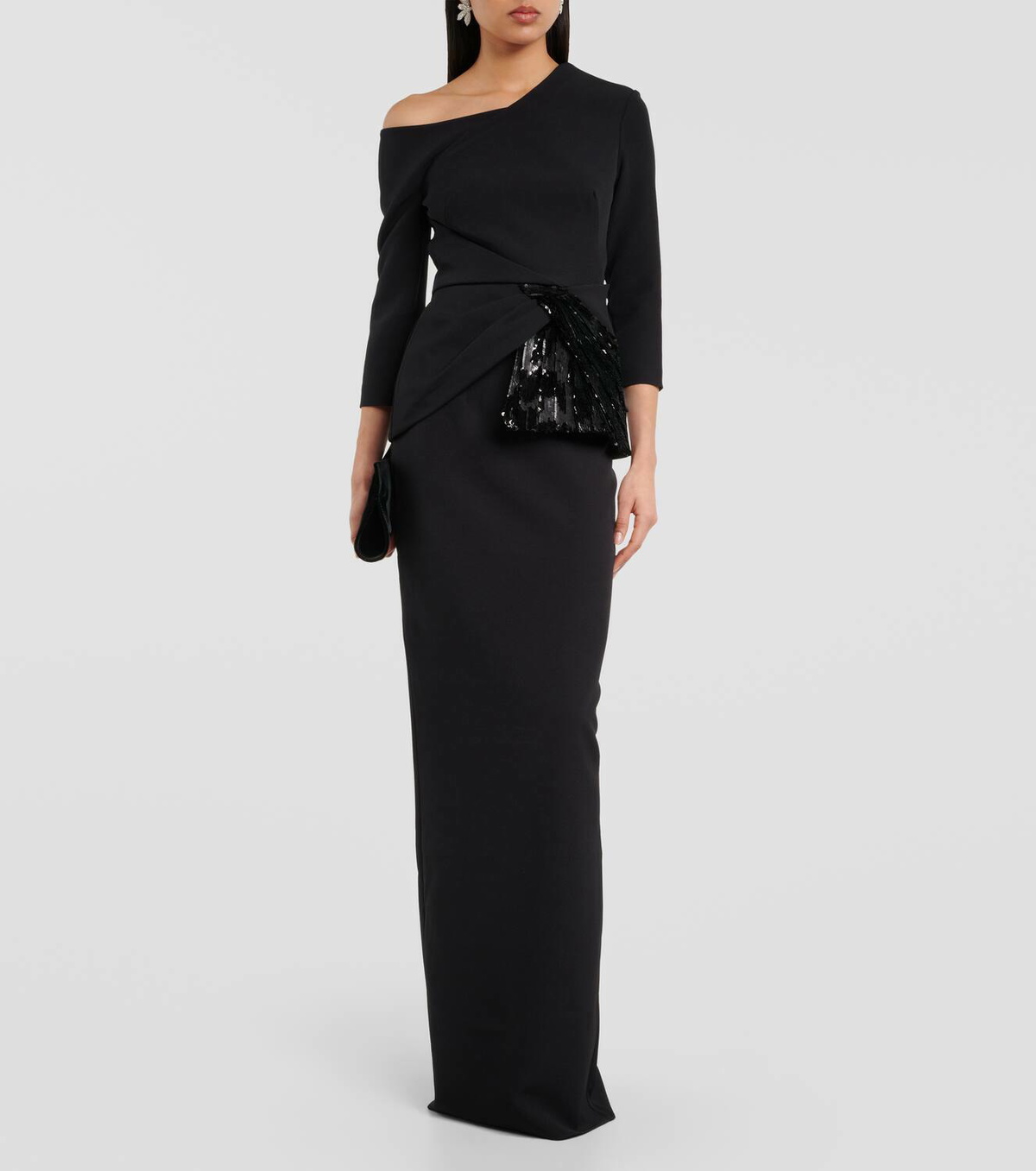 Safiyaa Sidha crêpe maxi skirt