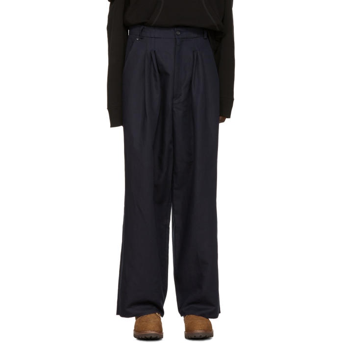 Photo: Bless Navy Ultra-Wide Pleated Trousers