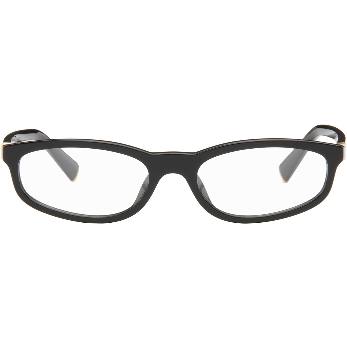Miu Miu Eyewear Black Slim Cateye Glasses