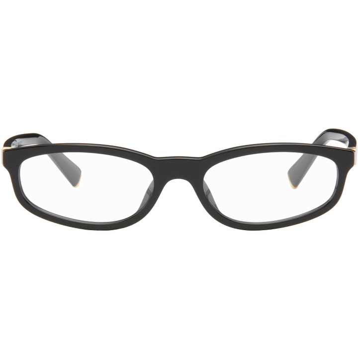 Photo: Miu Miu Eyewear Black Slim Cateye Glasses