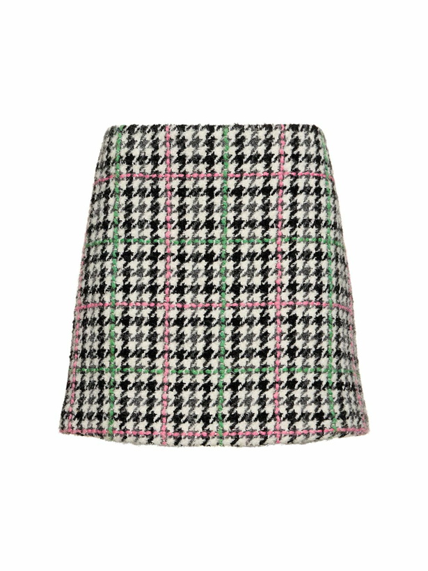 Photo: MSGM - Plaid Wool Blend Mini Skirt