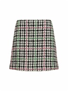 MSGM - Plaid Wool Blend Mini Skirt