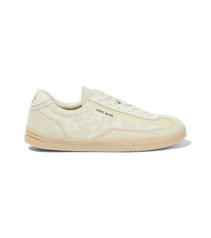 Photo: Stone Island S0101 leather and canvas sneakers