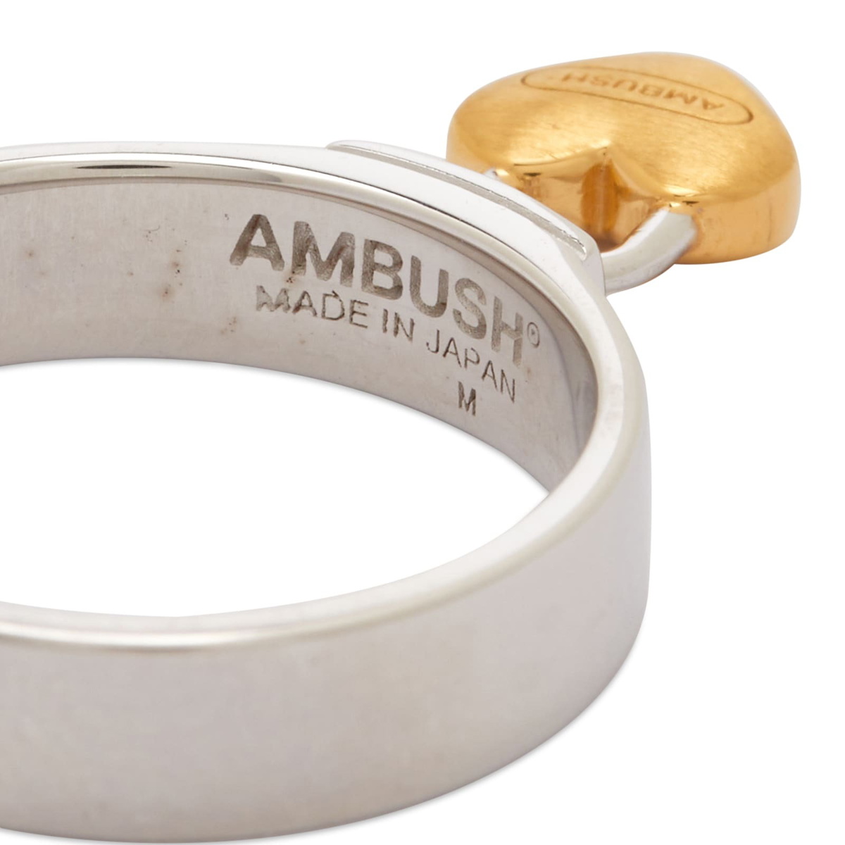 Ambush Women's Heart Padlock Ring in Silver