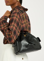 Tory Burch Charlie Drawstring Grained Leather Shoulder bag - Black - One Size