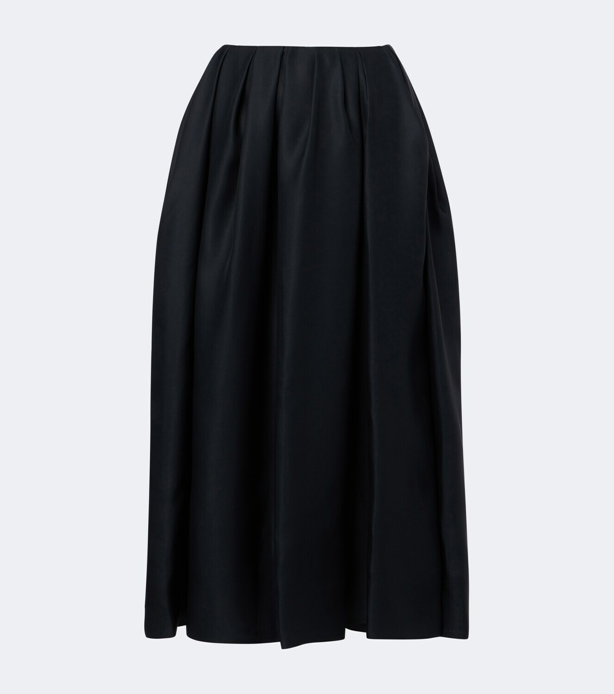 Khaite Adara pleated silk maxi skirt