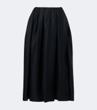 Khaite Adara pleated silk maxi skirt