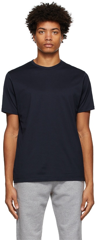 Photo: Sunspel Navy Classic Cotton T-Shirt