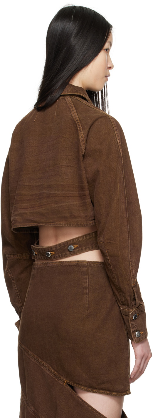 Eckhaus Latta Brown Ellipse Denim Jacket