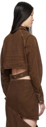 Eckhaus Latta Brown Ellipse Denim Jacket