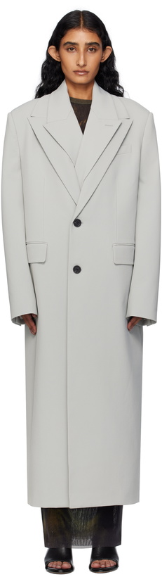Photo: Jean Paul Gaultier Green Double Layer Body Detail Coat