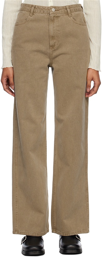 Photo: AMOMENTO Brown Bootcut Jeans