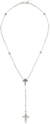 Emanuele Bicocchi Silver Gothic Rosary Necklace