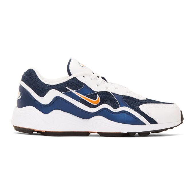 Photo: Nike White and Navy Air Zoom Alpha Sneakers