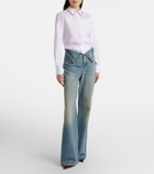 McQueen Embellished cotton poplin shirt