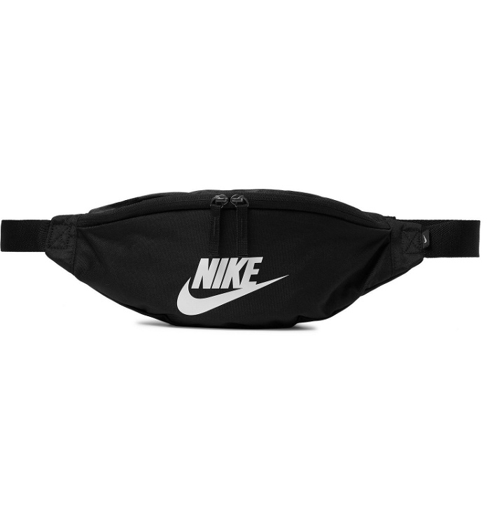 Photo: Nike - Sportswear Heritage Logo-Print Canvas Belt Bag - Black