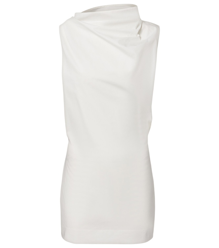 Photo: Khaite Astor draped cotton poplin minidress