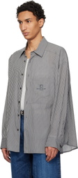 WOOYOUNGMI Black Stripe Over Size Shirt