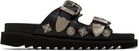 Toga Pulla Black Buckle Sandals