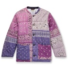 KAPITAL - Patchwork Bandana-Print Padded Cotton Jacket - Purple