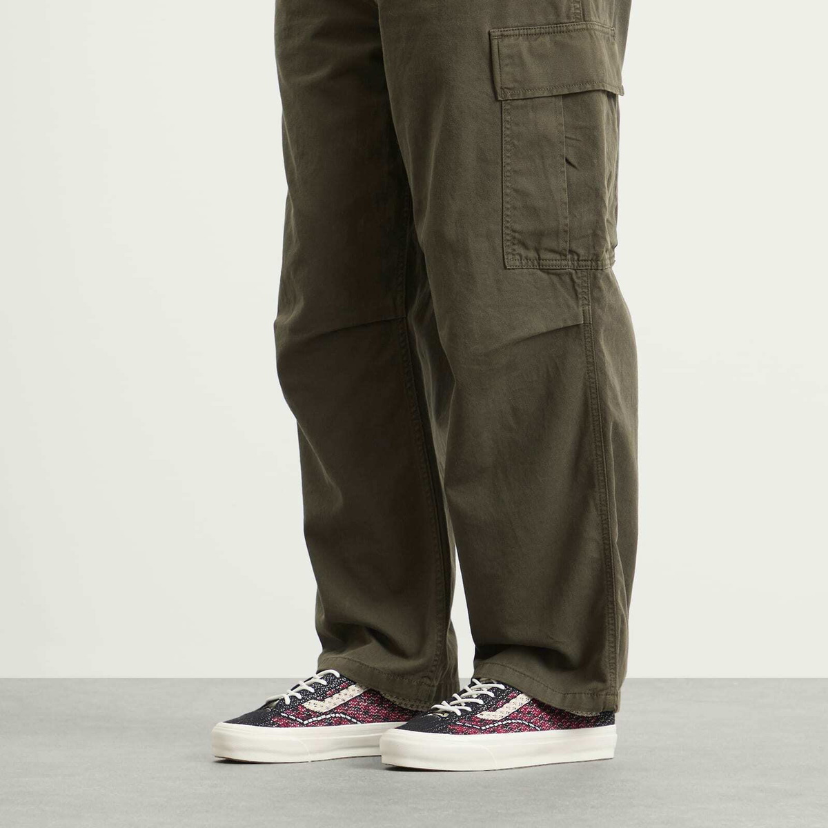 Vans LX Old Skool 36 EK sneaker in Geo Check Bordeaux