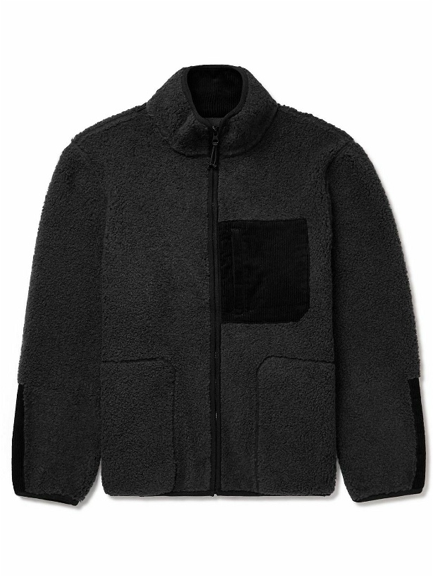 Photo: Bellerose - Evan Corduroy-Panelled Fleece Jacket - Black