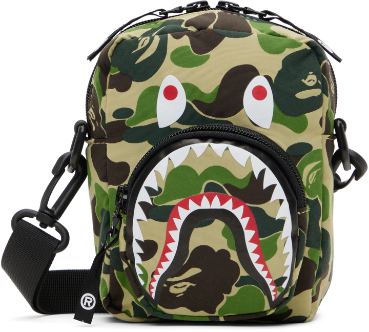 Photo: BAPE Green ABC Camo Shark Mini Bag