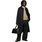 Studio Nicholson Navy Crowe Coated Cotton Trench Coat