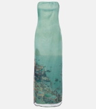 Staud Amara embellished organza maxi dress