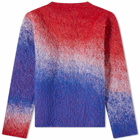 ERL Mohair Crew Knit in Blue Red White