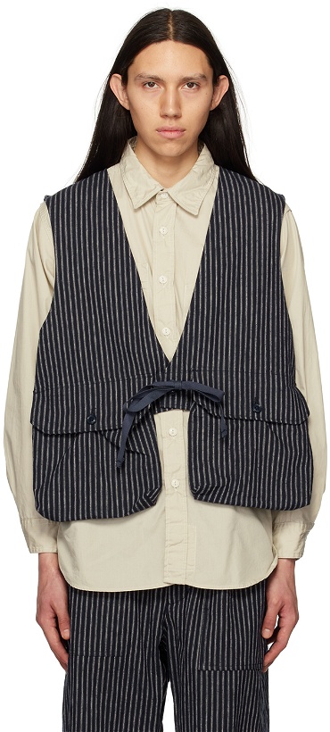 Photo: Engineered Garments Navy Bellows Pockets Vest