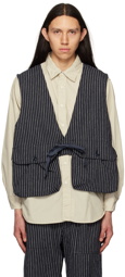 Engineered Garments Navy Bellows Pockets Vest