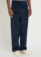 Wales Bonner Self Straight-leg Corduroy Trousers Navy