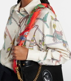 Versace Printed silk twill scarf