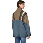 Gucci Blue and Brown Drill 70s Jacket