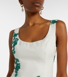 Agua by Agua Bendita Pluma embroidered cotton minidress