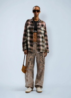 Palm Angels Curved Logo Coated Checkshirt
