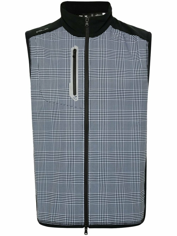 Photo: RLX Ralph Lauren Black Checked Panelled Gilet
