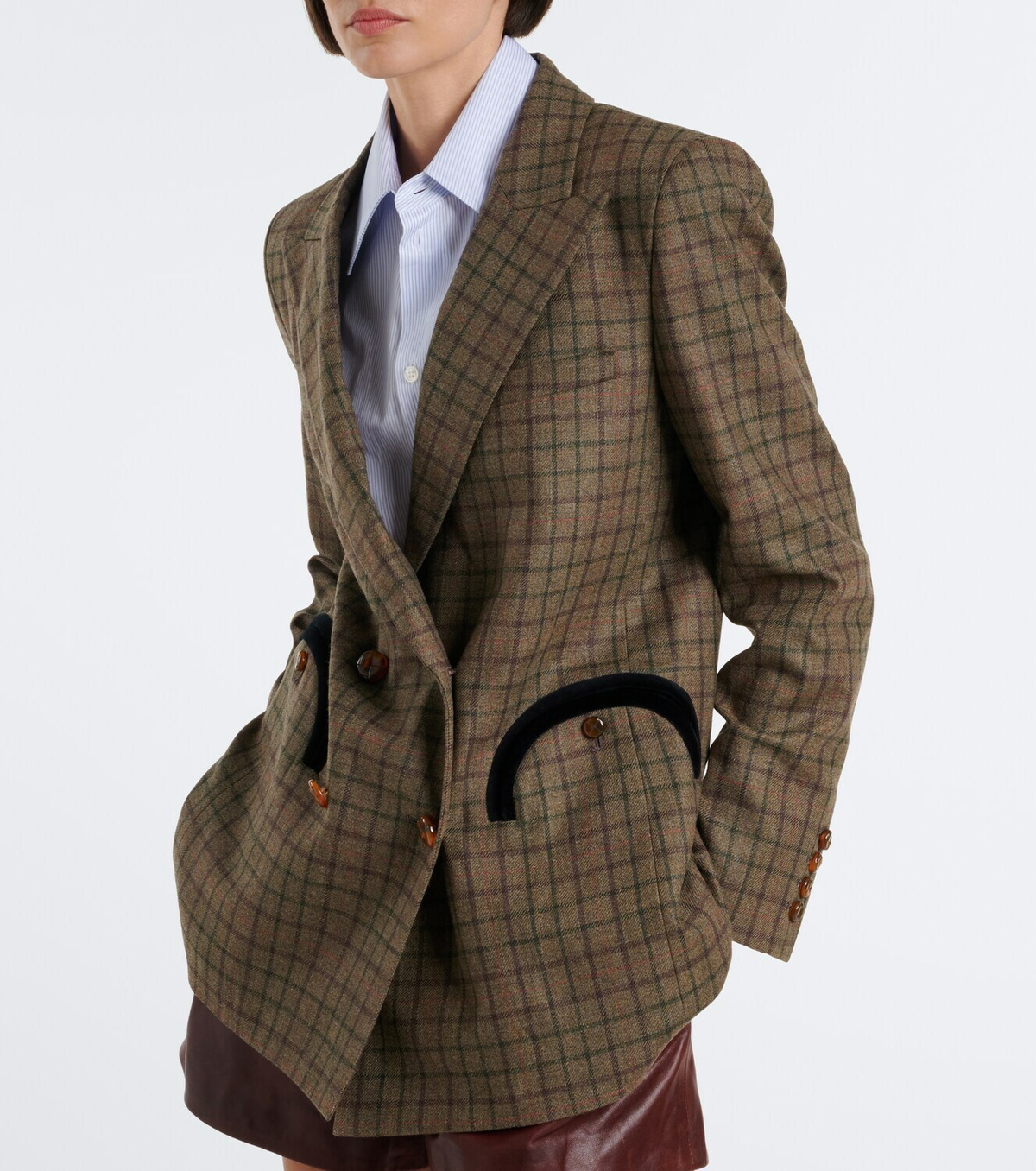 Blazé Milano Everyday checked wool and cashmere blazer