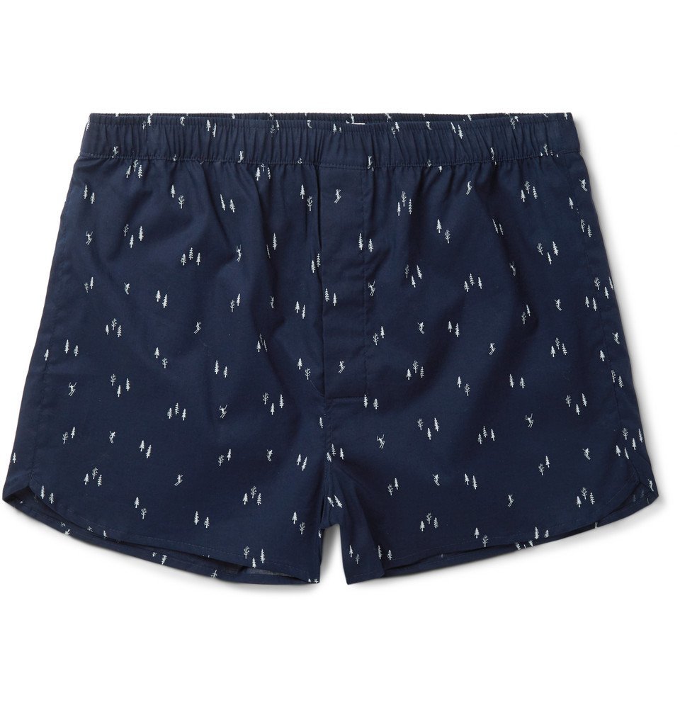 Derek Rose - Nelson Cotton Boxers - Men - Navy Derek Rose