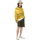 Acne Studios Orange Striped Klaus Sweater