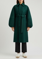 Harris Wharf London Belted Wool Coat Green